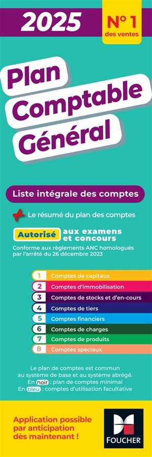 Plan comptable général 2025 : autorisé aux examens et concours - Sébastien Paugam