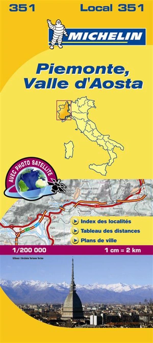 CARTE DEPARTEMENTALE PIEMONTE, VALLE D'AOSTA - Collectif