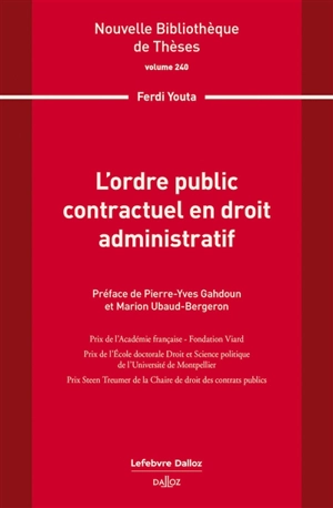 L'ordre public contractuel en droit administratif - Ferdi Nguewo Nono Youta