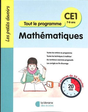 Mathématiques CE1, 7-8 ans : tout le programme : 60 séances de 20 minutes - Vincent Fontaine