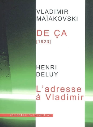 De ça : 1923. L'adresse à Vladimir