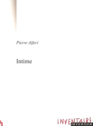 Intime - Pierre Alféri