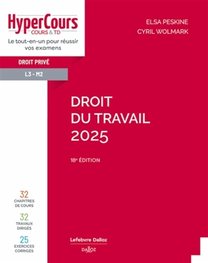 Droit du travail 2025 : droit privé L3-M2 - Elsa Peskine