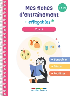 Calcul : mes fiches d'entraînement effaçables : 5-6 ans - Marion Démoulin