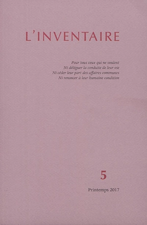 Inventaire (L'), n° 5