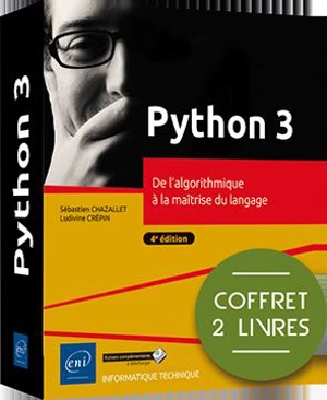 Python 3 : de l'algorithme à la maîtrise du langage : coffret 2 livres - Ludivine Crépin