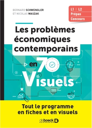 Les problèmes économiques contemporains en 80 visuels : L1, L2, prépas, concours : tout le programme en 57 fiches et 85 visuels - Bernard Schwengler