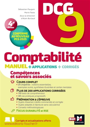 DCG 9 comptabilité : manuel et applications - Sébastien Paugam