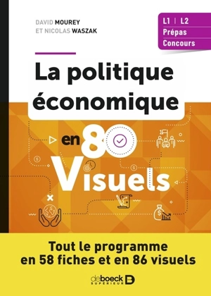 La politique économique en 80 visuels : L1, L2, prépas, concours : tout le programme en 58 fiches et en 86 visuels - David Mourey