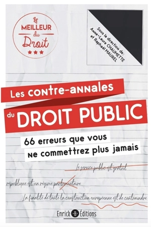 Les contre-annales du droit public : 66 erreurs que vous ne commettrez plus jamais