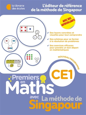 Premiers en maths avec la méthode de Singapour, CE1, 7-8 ans