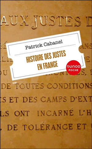 Histoire des Justes en France - Patrick Cabanel