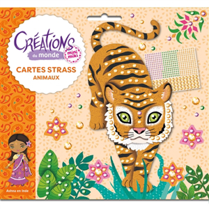 Cartes strass animaux : ashna en inde - Julie Camel