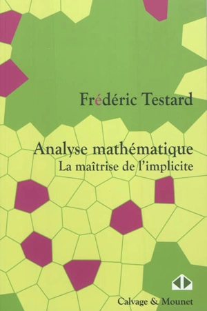 Analyse mathématique : la maîtrise de l'implicite - Frédéric Testard