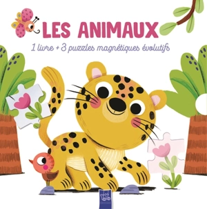 Les animaux : 1 livre + 3 puzzles magnétiques évolutifs - Edit Sliacka