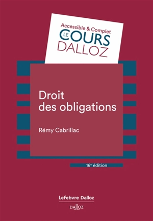 Droit des obligations - Rémy Cabrillac