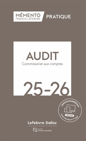 Audit, commissariat aux comptes 2025-2026 - Editions Francis Lefebvre