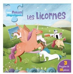 Les licornes : 3 puzzles de 16 pièces - Kasandra