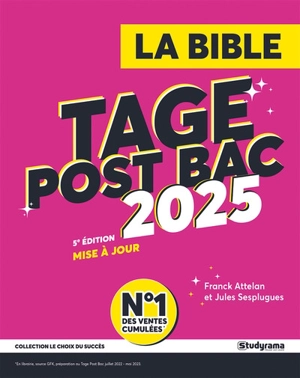 La bible Tage post-bac 2025 - Franck Attelan