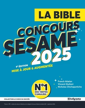 La bible concours Sésame 2025 - Franck Attelan