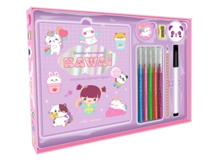 Dessine ton monde kawaii : coffret - Dorine Ekpo