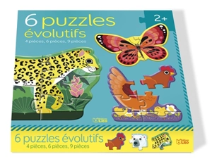 6 puzzles évolutifs : 4 pièces, 6 pièces, 9 pièces - Emmanuelle Colin