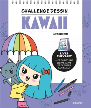 Kawaii : livre chevalet : + de 50 dessins en pas-à-pas et de super conseils ! - Mayumi Jezewski