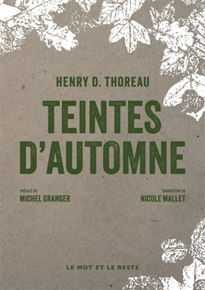 Teintes d'automne - Henry David Thoreau