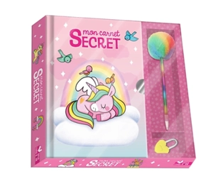 Mon carnet secret bébés licornes : coffret avec stylo fantaisie