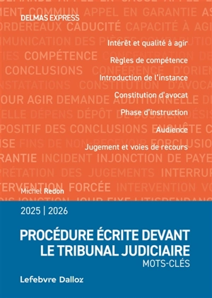 Abécédaire de la procédure écrite : 2025-2026 - Michel Redon