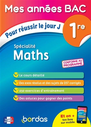 Spécialité maths 1re : conforme au programme - Fabien Aoustin