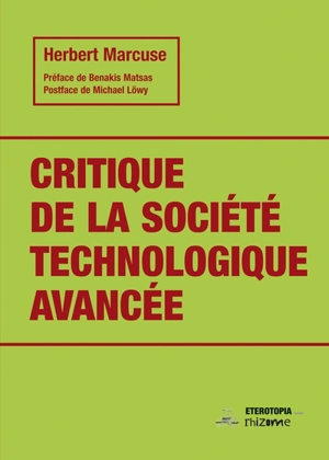 Critique de la société technologique avancée - Herbert Marcuse