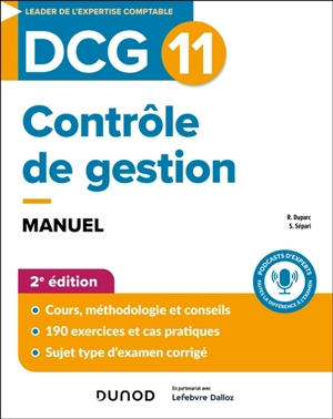 DCG 11, contrôle de gestion : manuel - Romaric Duparc