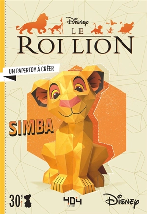 Le roi lion, Simba : un papertoy à créer - Walt Disney company