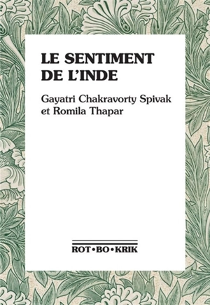 Le sentiment de l'Inde - Gayatri Chakravorty Spivak