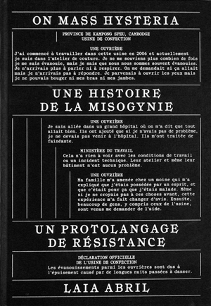 On mass hysteria : une histoire de la misogynie : un protolangage de résistance