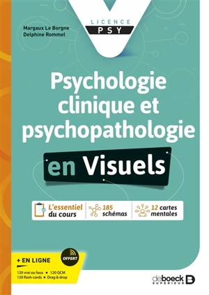 Psychologie clinique et psychopathologie en visuels : licence psy : l'essentiel du cours, 185 schémas, 12 cartes mentales - Margaux Le Borgne