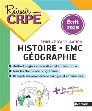 Histoire, EMC, géographie : épreuve d'application : écrit 2025 - Séverine Fix