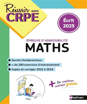 Maths, épreuve d'admissibilité : écrit 2025 - Daniel Motteau