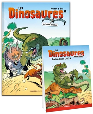 Les dinosaures en bande dessinée : pack volume 1 + calendrier 2025 - Arnaud Plumeri