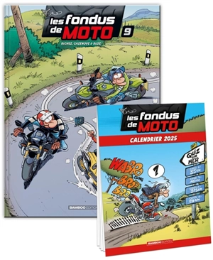 Les fondus de moto : pack tome 9 + calendrier 2025 - Hervé Richez