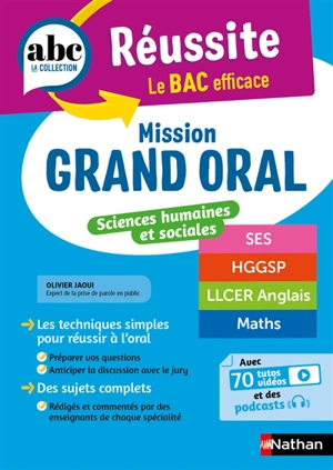 Mission grand oral sciences humaines et sociales : SES, HGGSP, LLCER anglais, maths