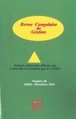 Revue congolaise de gestion, n° 38