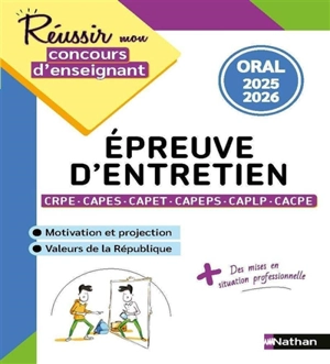 Epreuve d'entretien CRPE, Capes, Capet, Capeps, CAPLP, CACPE : motivation et projection, valeurs de la République : oral 2025-2026 - Sébastien Mounié