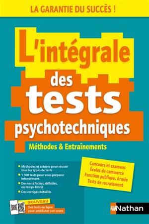 L'intégrale des tests psychotechniques : méthodes & entraînements - Elisabeth Simonin