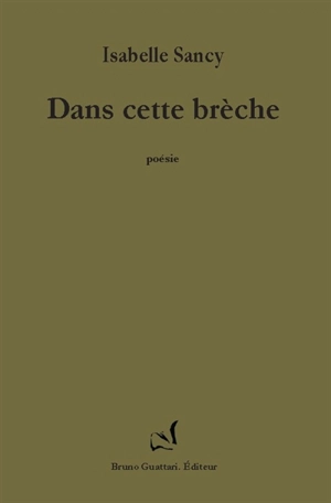 Dans cette brèche : poèmes - Isabelle Sancy