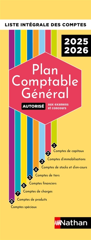 Plan comptable général 2025-2026 : liste intégrale des comptes : autorisé aux examens et concours - Jean-Luc Siegwart