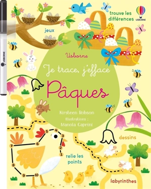 Pâques : Je trace, j'efface : dès 3 ans - Kirsteen Robson