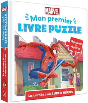 La journée d'un super-héros : 5 puzzles de 4 pièces - Marvel comics