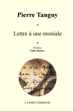 Lettre à une moniale - Pierre Tanguy